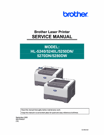 brother HL-5250DN Service Manuel